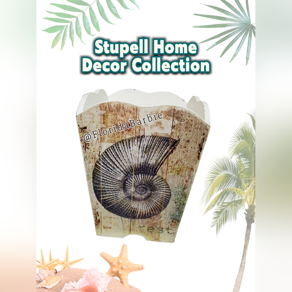 Home Bath Accessory Beach Tropical Nautilus Decorative Coastal Storage Accessory